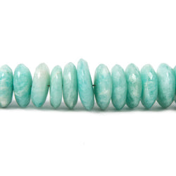 6-12mm Amazonite German Faceted Rondelle Beads 16 inch 130 pieces (ONLINE ORDER ONLY)