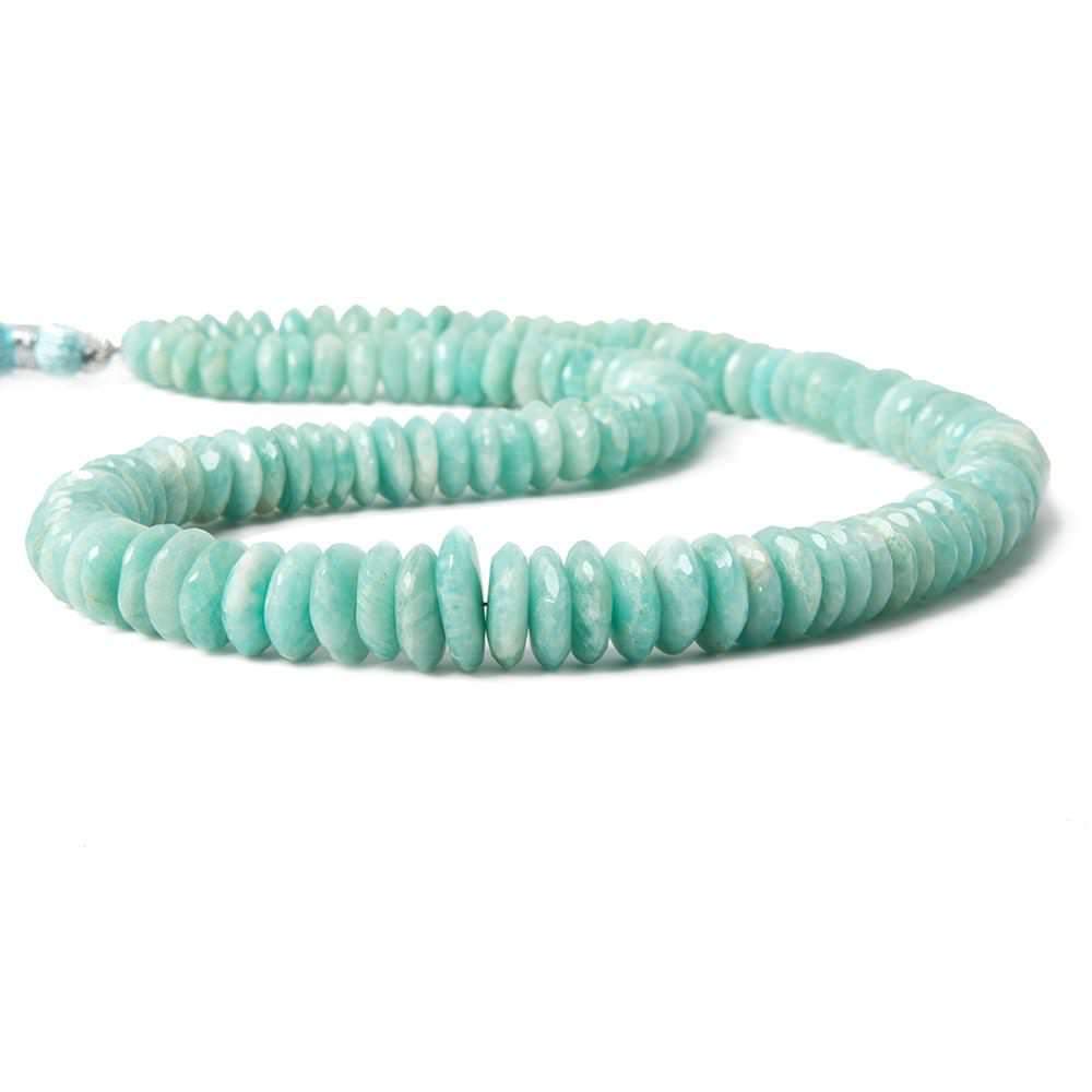 6-12mm Amazonite German Faceted Rondelle Beads 16 inch 130 pieces (ONLINE ORDER ONLY)