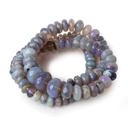 6-12mm Australian Purple Opal faceted rondelles 18 inch 108 beads AAA (ONLINE ORDER ONLY)