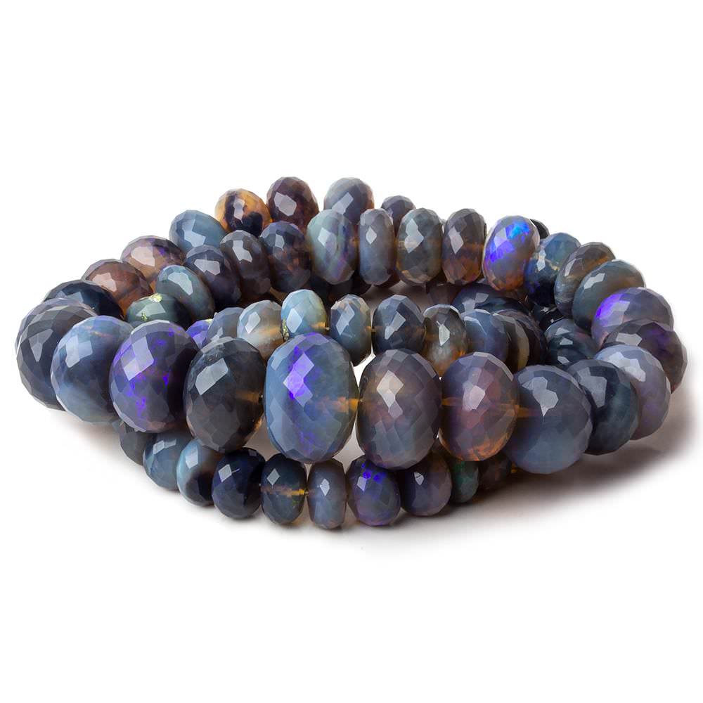 6-12mm Australian Purple Opal faceted rondelles 18 inch 108 beads AAA (ONLINE ORDER ONLY)