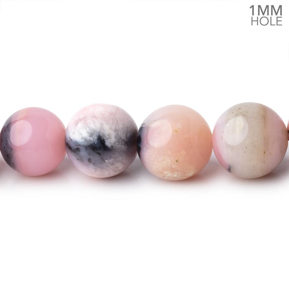 6-12mm Pink Peruvian Opal Plain Round Beads 20 inch 60 pieces AA 1mm Hole (ONLINE ORDER ONLY)