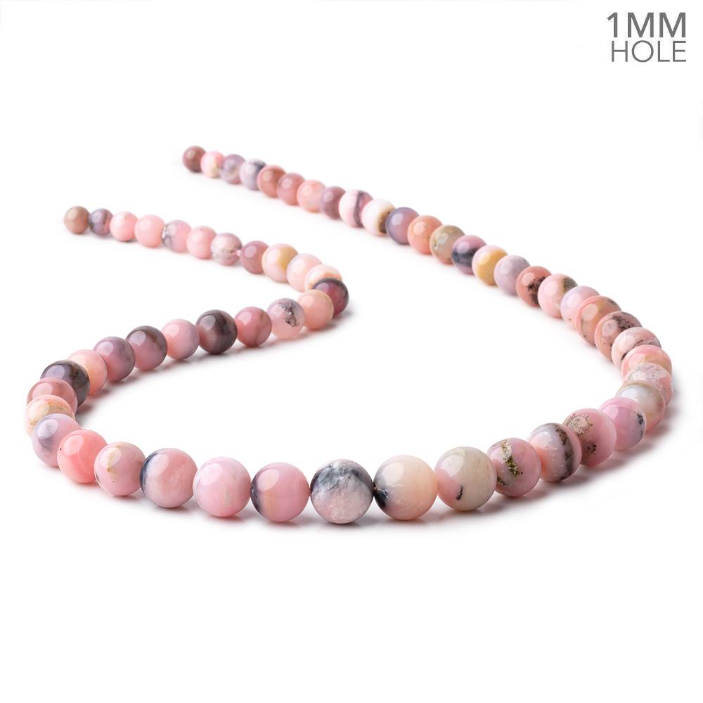 6-12mm Pink Peruvian Opal Plain Round Beads 20 inch 60 pieces AA 1mm Hole (ONLINE ORDER ONLY)