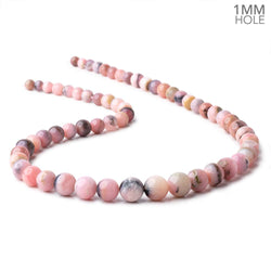 6-12mm Pink Peruvian Opal Plain Round Beads 20 inch 60 pieces AA 1mm Hole (ONLINE ORDER ONLY)