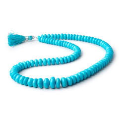 6-12mm Sleeping Beauty Turquoise Plain Rondelle Beads 17 inch 100 pieces AAA (ONLINE ORDER ONLY)