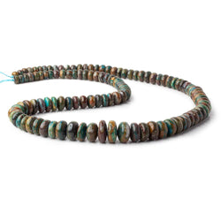 6-13.5mm Blue Peruvian Opal ( Opalina )  plain rondelle beads 22 inch 116 pieces A (ONLINE ORDER ONLY)
