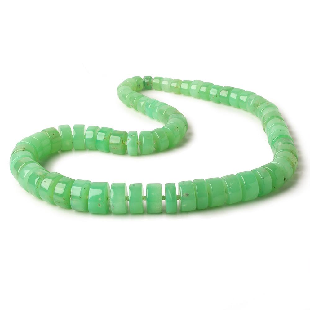 6-13mm Chrysoprase Plain Hishi beads 16 inch 68 pieces AA (ONLINE ORDER ONLY)