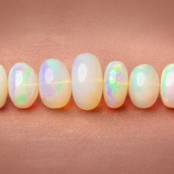 6-14mm Ethiopian Opal Plain Rondelle 20 inch 96 Beads AAA (ONLINE ORDER ONLY)