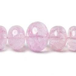 6-14mm Morganite Beads Plain Rondelle, AAA Grade 18 inch 87 pieces (ONLINE ORDER ONLY)