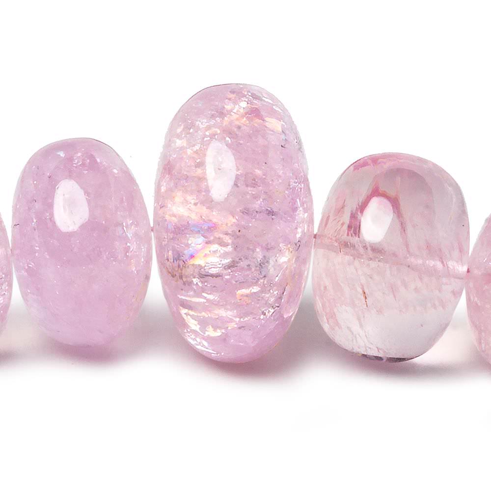 6-21mm Morganite unfaceted rondelle beads 19 inch 79 pieces AAA (ONLINE ORDER ONLY)