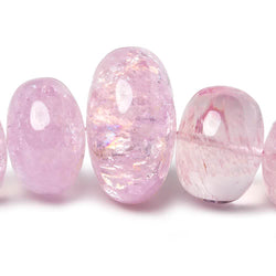6-21mm Morganite unfaceted rondelle beads 19 inch 79 pieces AAA (ONLINE ORDER ONLY)