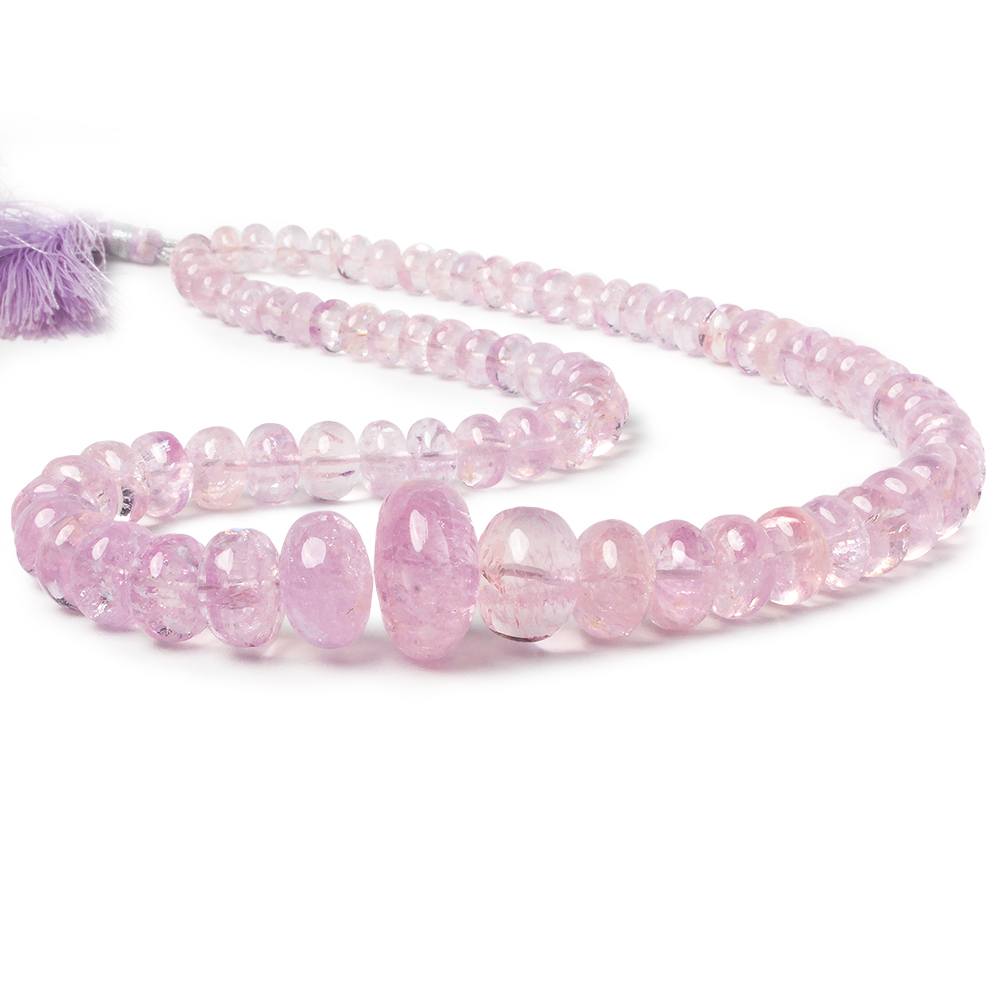 6-21mm Morganite unfaceted rondelle beads 19 inch 79 pieces AAA (ONLINE ORDER ONLY)
