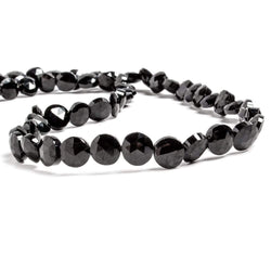 6-6.5mm Black Spinel Beads Faceted Coin 13 inch 51 pieces (ONLINE ORDER ONLY)