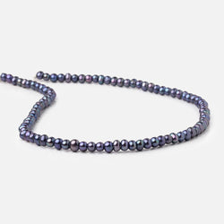 6-6.5mm Dark Purplish Blue Off Round 2.5mm Large Hole Pearls 15 inch 90 pieces (ONLINE ORDER ONLY)