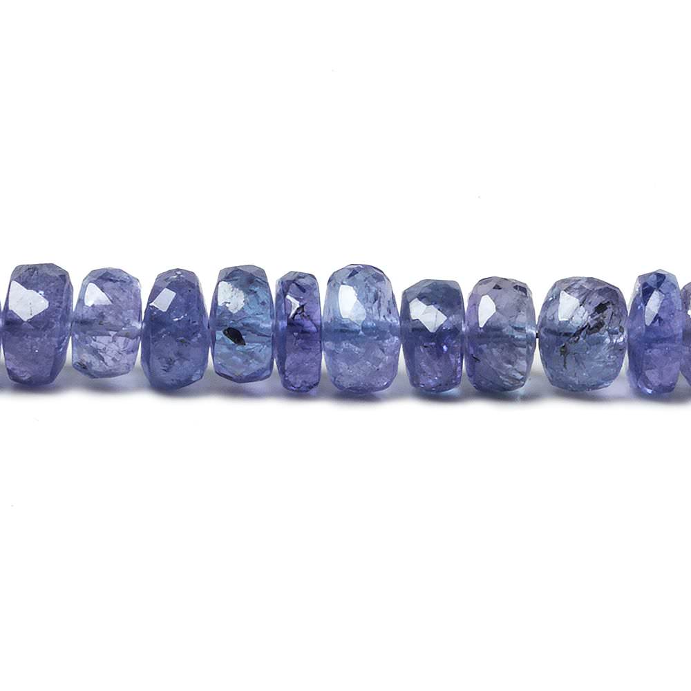 4.8-5mm Tanzanite faceted rondelle beads 15 inch 148 pieces AAA Grade (ONLINE ORDER ONLY)