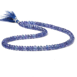 4.8-5mm Tanzanite faceted rondelle beads 15 inch 148 pieces AAA Grade (ONLINE ORDER ONLY)