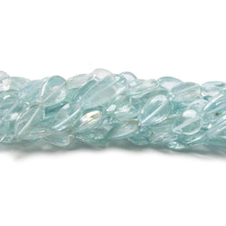 6-7mm Aquamarine Straight Drilled Plain Pear 14 inch 52 pieces (ONLINE ORDER ONLY)