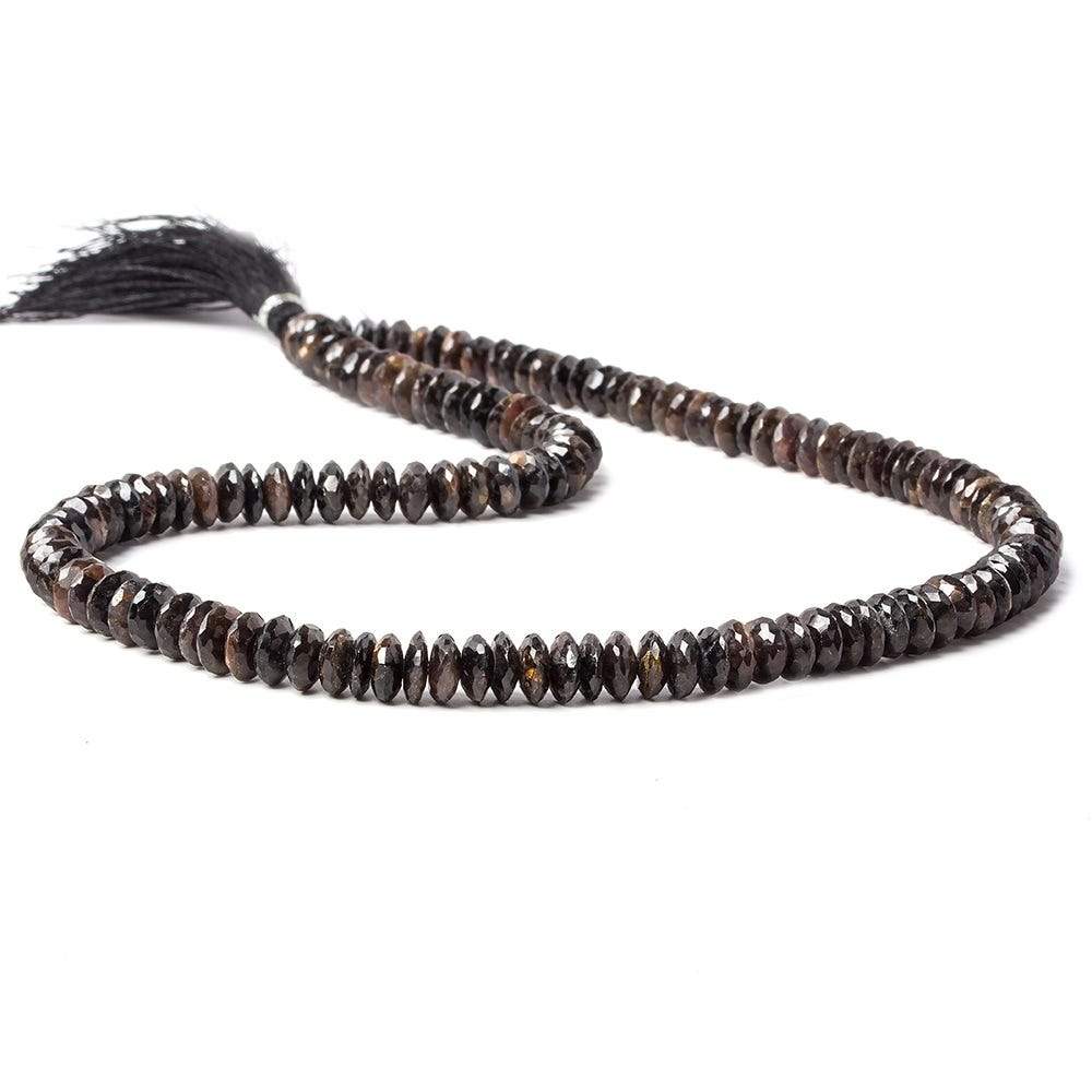 6-7mm Chocolate Sapphire German Faceted Rondelle beads 16 inch 139 pieces (ONLINE ORDER ONLY)
