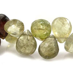 6-7mm Grossular Garnet Heart Briolette 8 Inch 58 Beads (ONLINE ORDER ONLY)