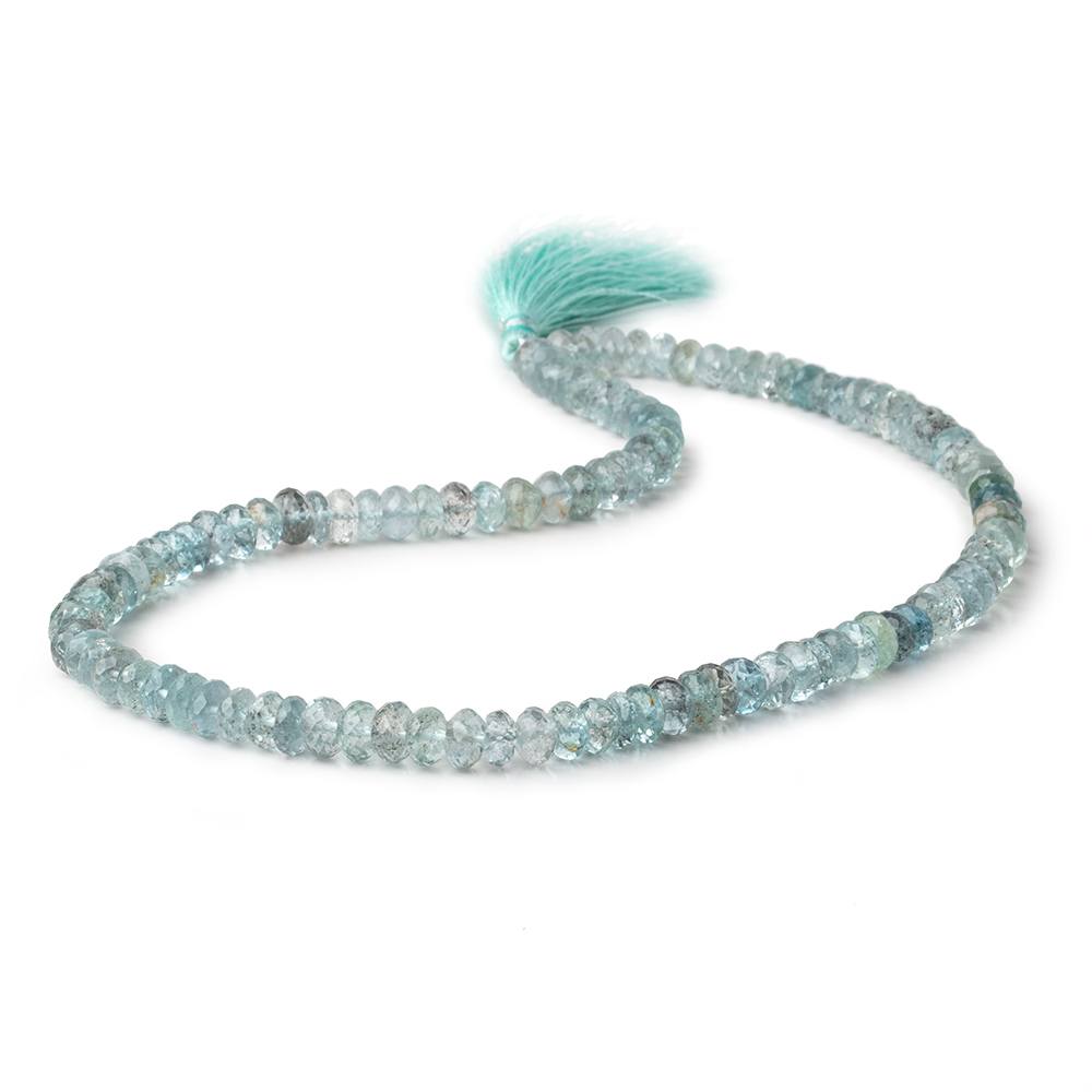 6-7mm Moss Aquamarine Faceted Rondelle Beads 16 inch 109 pieces (ONLINE ORDER ONLY)