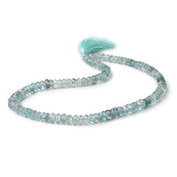 6-7mm Moss Aquamarine Faceted Rondelle Beads 16 inch 109 pieces (ONLINE ORDER ONLY)