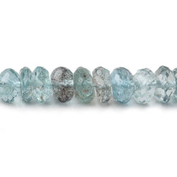 6-7mm Moss Aquamarine Faceted Rondelle Beads 16 inch 109 pieces (ONLINE ORDER ONLY)