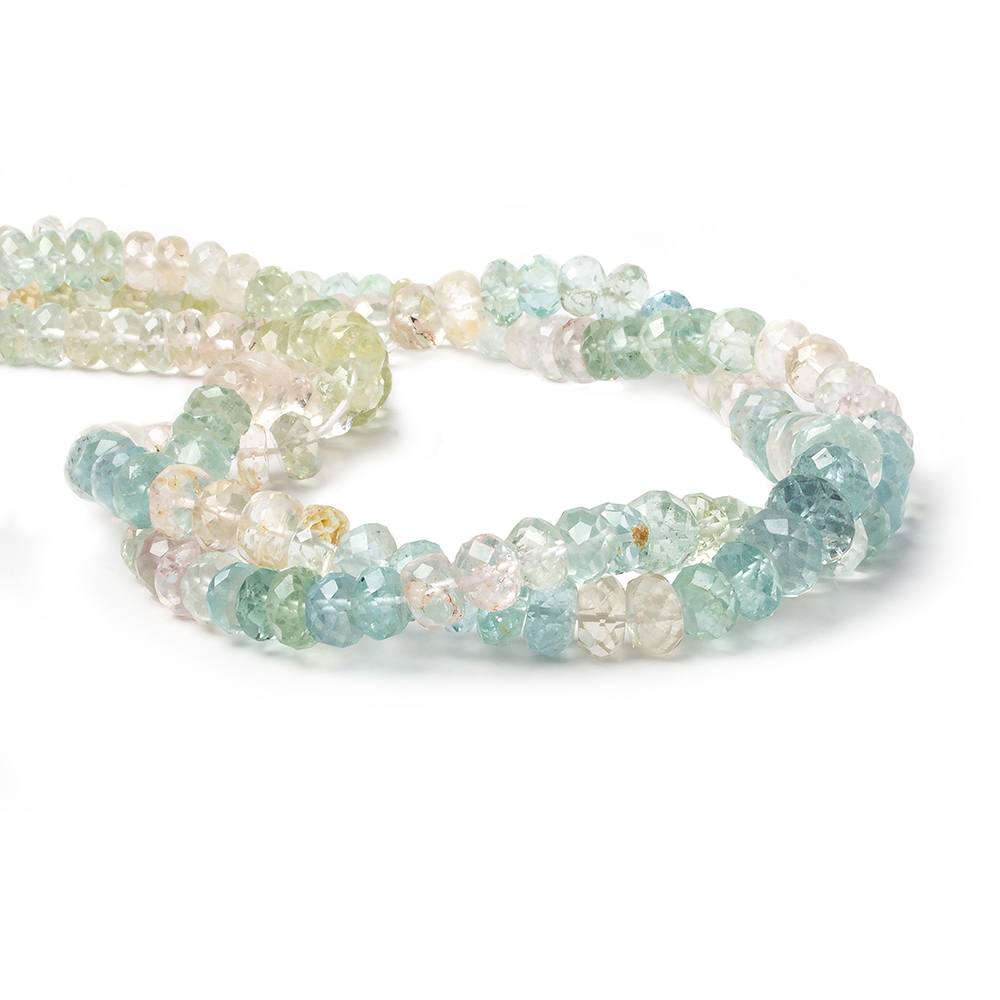 6-7mm Multi Colored Beryl Beads Faceted Rondelle 14 inch 84 pieces (ONLINE ORDER ONLY)