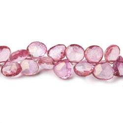6-7mm Mystic Pink Topaz faceted heart beads 8 inch 54 pieces (ONLINE ORDER ONLY)
