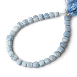 6-7mm Owyhee Denim Blue Opal Faceted Cube Beads 7.75 inch 29 pieces (ONLINE ORDER ONLY)