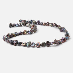 6-7mm Peacock Side Drill Keshi Freshwater Pearls 16 inch 60 pieces (ONLINE ORDER ONLY)