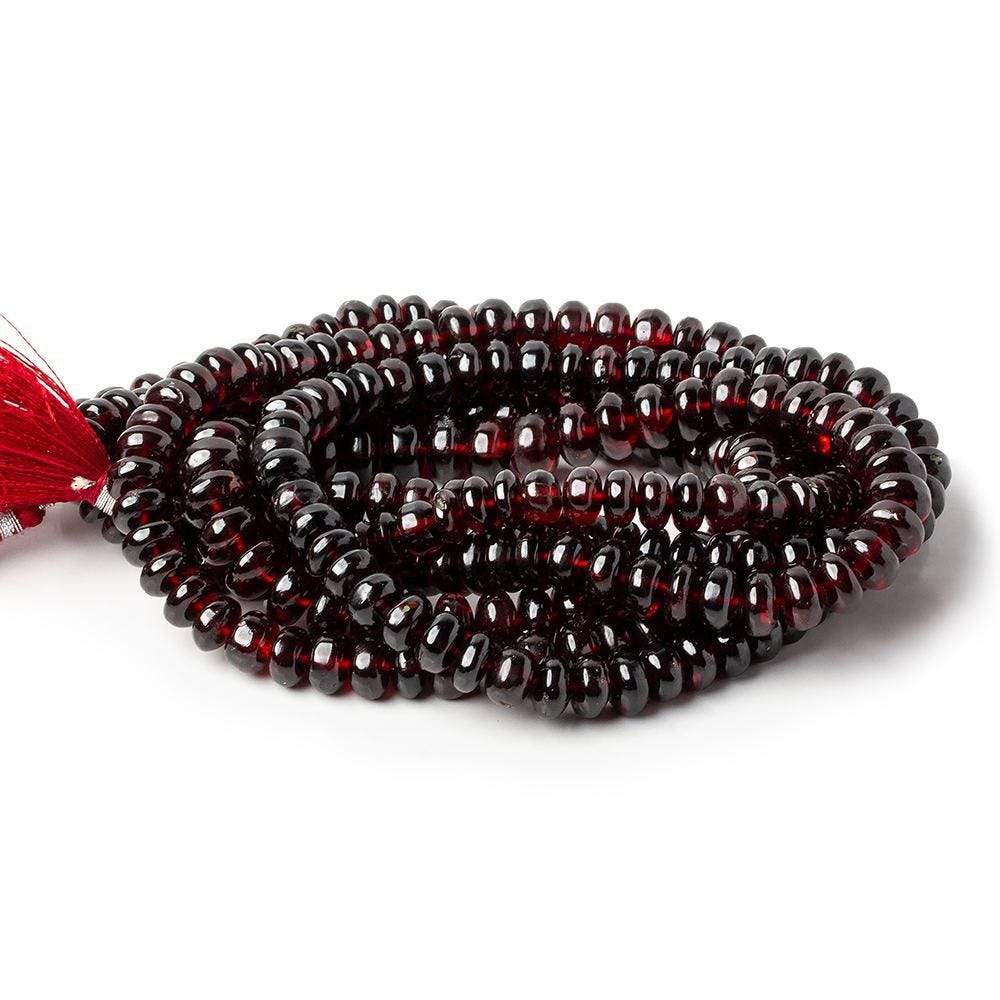 6 - 7mm Red Garnet Plain Rondelle Beads 16 inch 89 pieces (ONLINE ORDER ONLY)