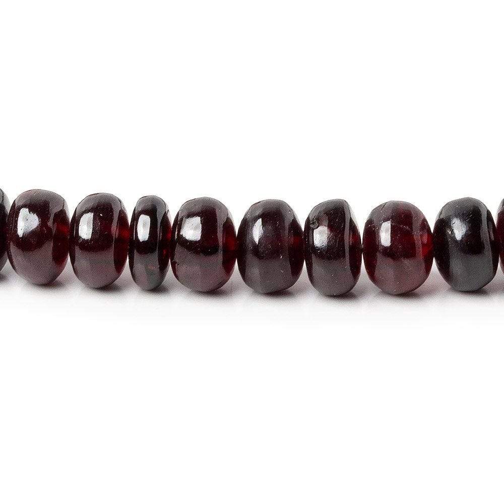 6 - 7mm Red Garnet Plain Rondelle Beads 16 inch 89 pieces (ONLINE ORDER ONLY)