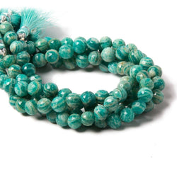 6-7mm Russian Amazonite faceted round beads 8 inch 31 pieces (ONLINE ORDER ONLY)