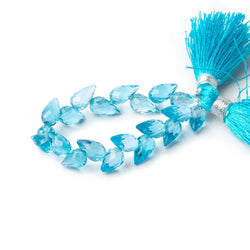 6-8mm Swiss Blue Topaz Shoulder Drill Tear Drop 4 inch 17 Beads AAA (ONLINE ORDER ONLY)