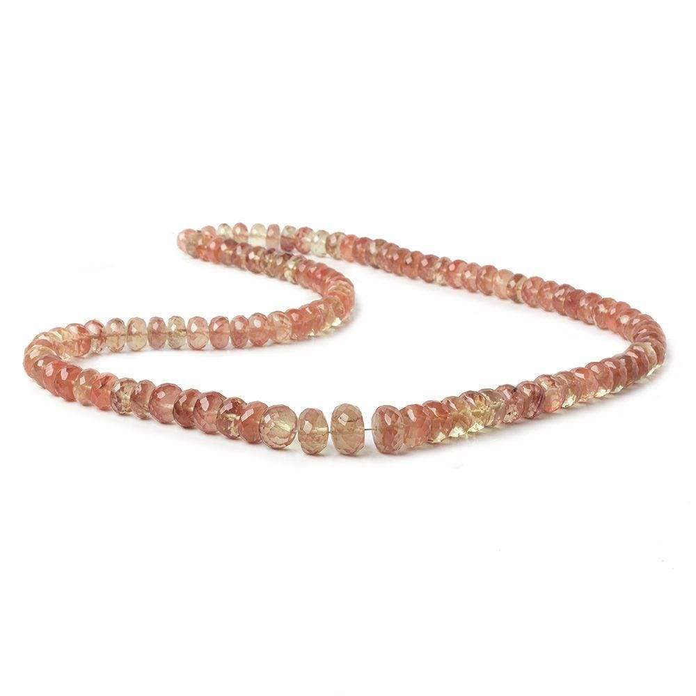 6-9.5mm Andesine Faceted Rondelle Beads 18 inch 103 pieces (ONLINE ORDER ONLY)