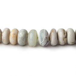 6-9.5mm Cream Australian Opal plain rondelles 18 inch 107 beads (ONLINE ORDER ONLY)