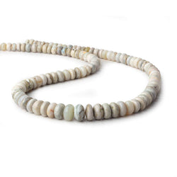 6-9.5mm Cream Australian Opal plain rondelles 18 inch 107 beads (ONLINE ORDER ONLY)