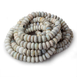 6-9.5mm Cream Australian Opal plain rondelles 18 inch 107 beads (ONLINE ORDER ONLY)