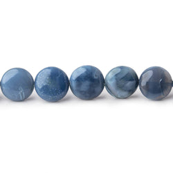 6-9.5mm Owyhee Denim Opal Plain Coin Beads 18 inch 62 pieces (ONLINE ORDER ONLY)