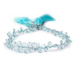 6-9mm Aquamarine Faceted Pear Beads 9 inch 80 pieces AA (ONLINE ORDER ONLY)
