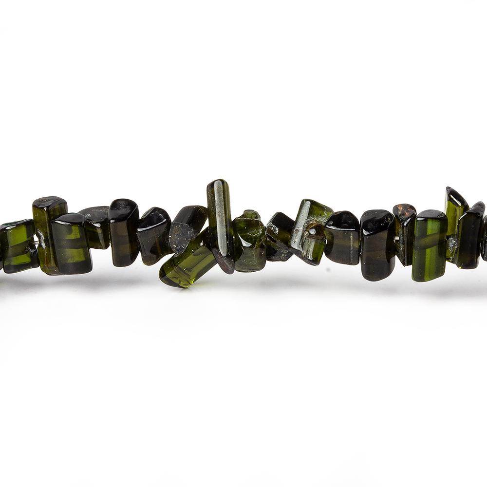 6-9mm Green Tourmaline Top Drill Natural Crystal Beads 16 inch 160 pieces (ONLINE ORDER ONLY)