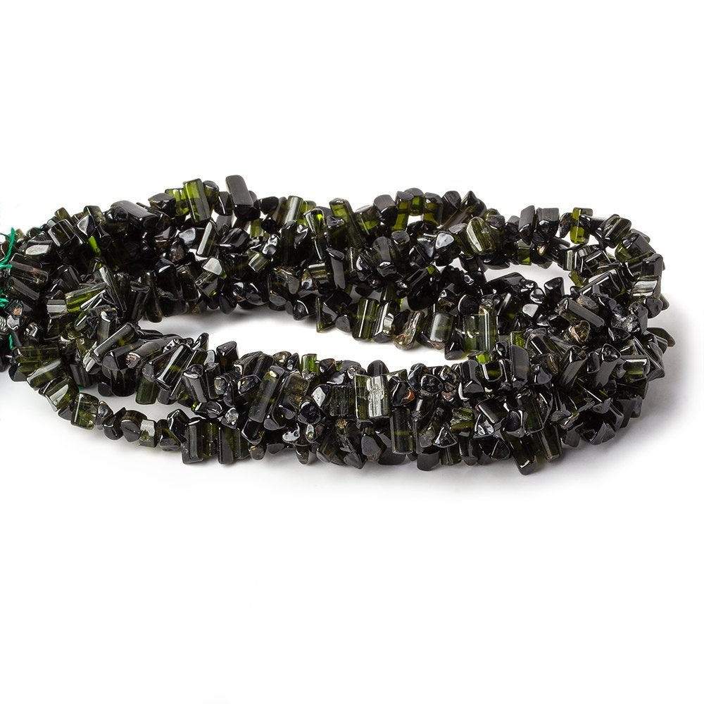 6-9mm Green Tourmaline Top Drill Natural Crystal Beads 16 inch 160 pieces (ONLINE ORDER ONLY)