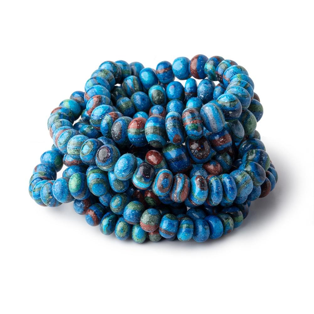 6-9mm Rainbow Calsilica Plain Rondelle Beads 16 inch 85 pieces (ONLINE ORDER ONLY)