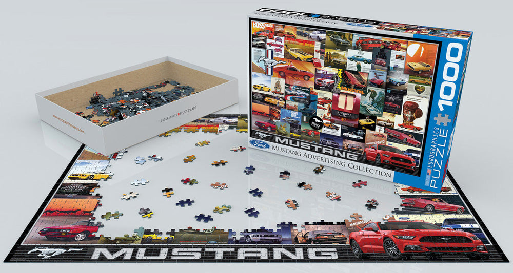 Puzzle: Vintage Car Art - Ford Mustang Advertising Collection