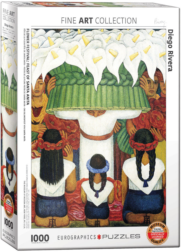 Puzzle: Fine Art Masterpieces - Flower Festival Feast of Saint Anita by Diego Rivera