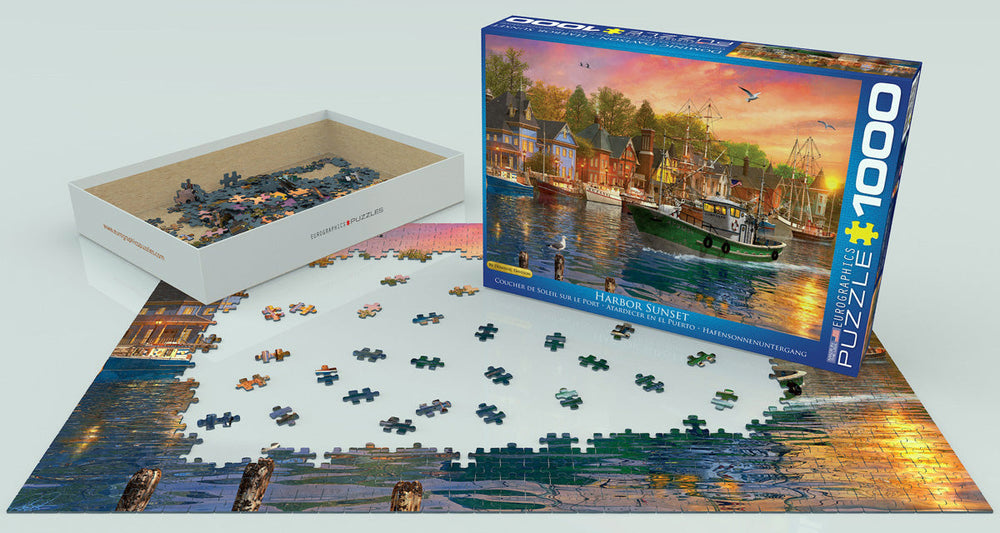 Puzzle: Artist Series - Harbor Sunset by Dominic Davison