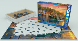 Puzzle: Artist Series - Harbor Sunset by Dominic Davison