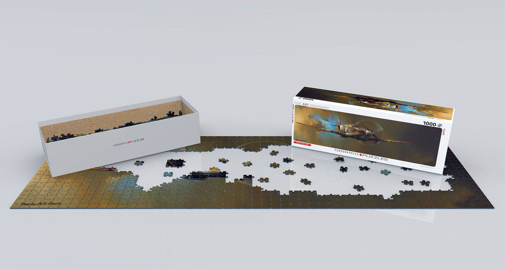 Puzzle: Panoramic Puzzles - Spitfire by Barrie AF Clark