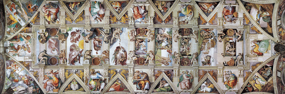 Puzzle: Panoramic Puzzles - The Sistine Chapel Ceiling by Michelangelo