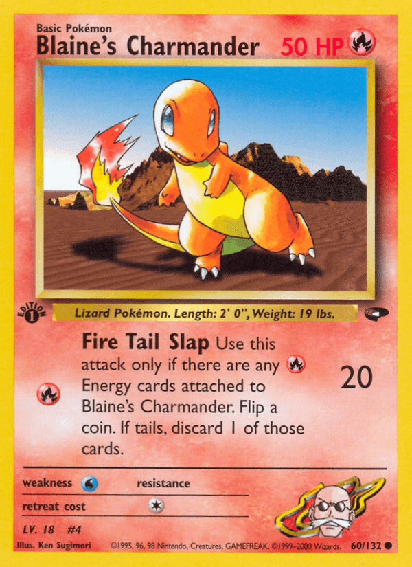Blaine's Charmander (60/132) [Gym Challenge 1st Edition] (Online Only)