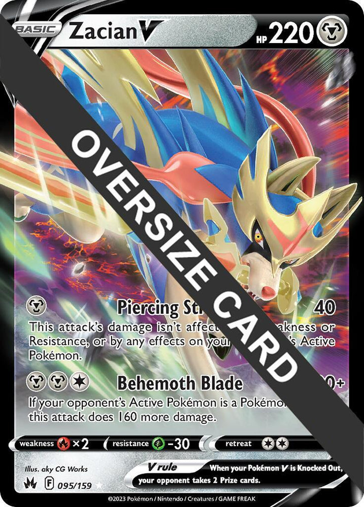 Zacian V (095/159) (Jumbo Card) [Sword & Shield: Crown Zenith] (ONLINE ORDER ONLY)